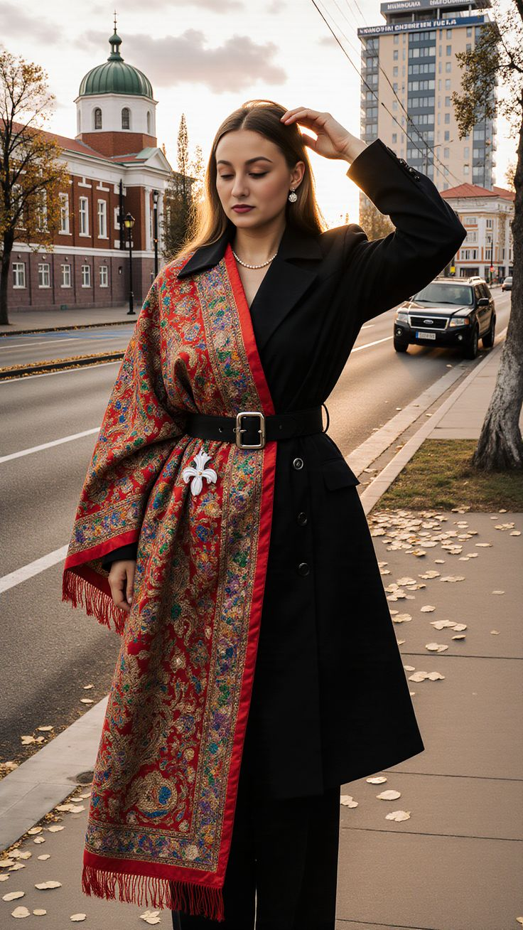 Model in traditional Indian wrap